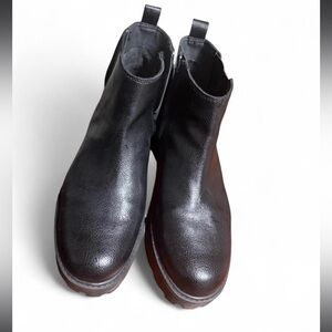 Zodiac Black Leather Chelsea Boots
